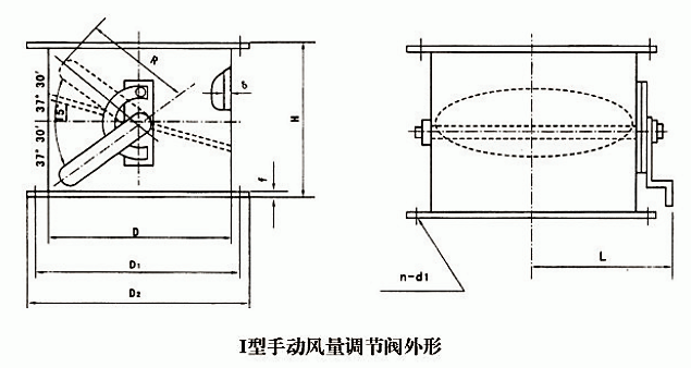 手動風量調節(jié)閥(圖1)